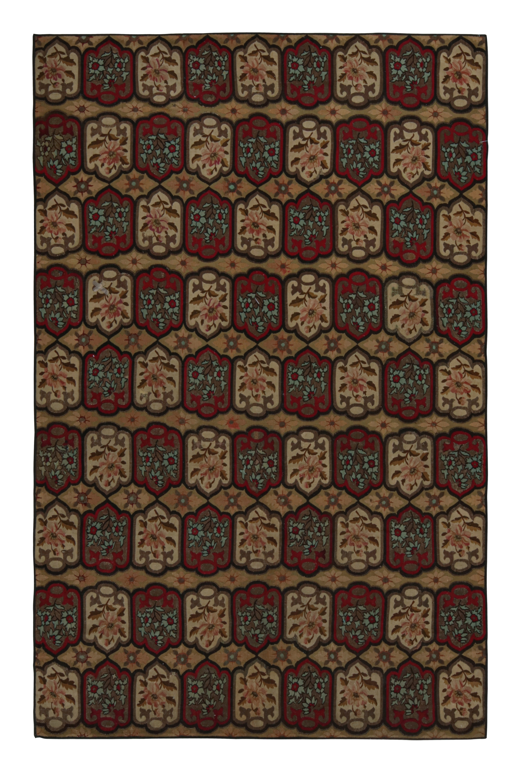 Antique Aubusson Flatweave Rug