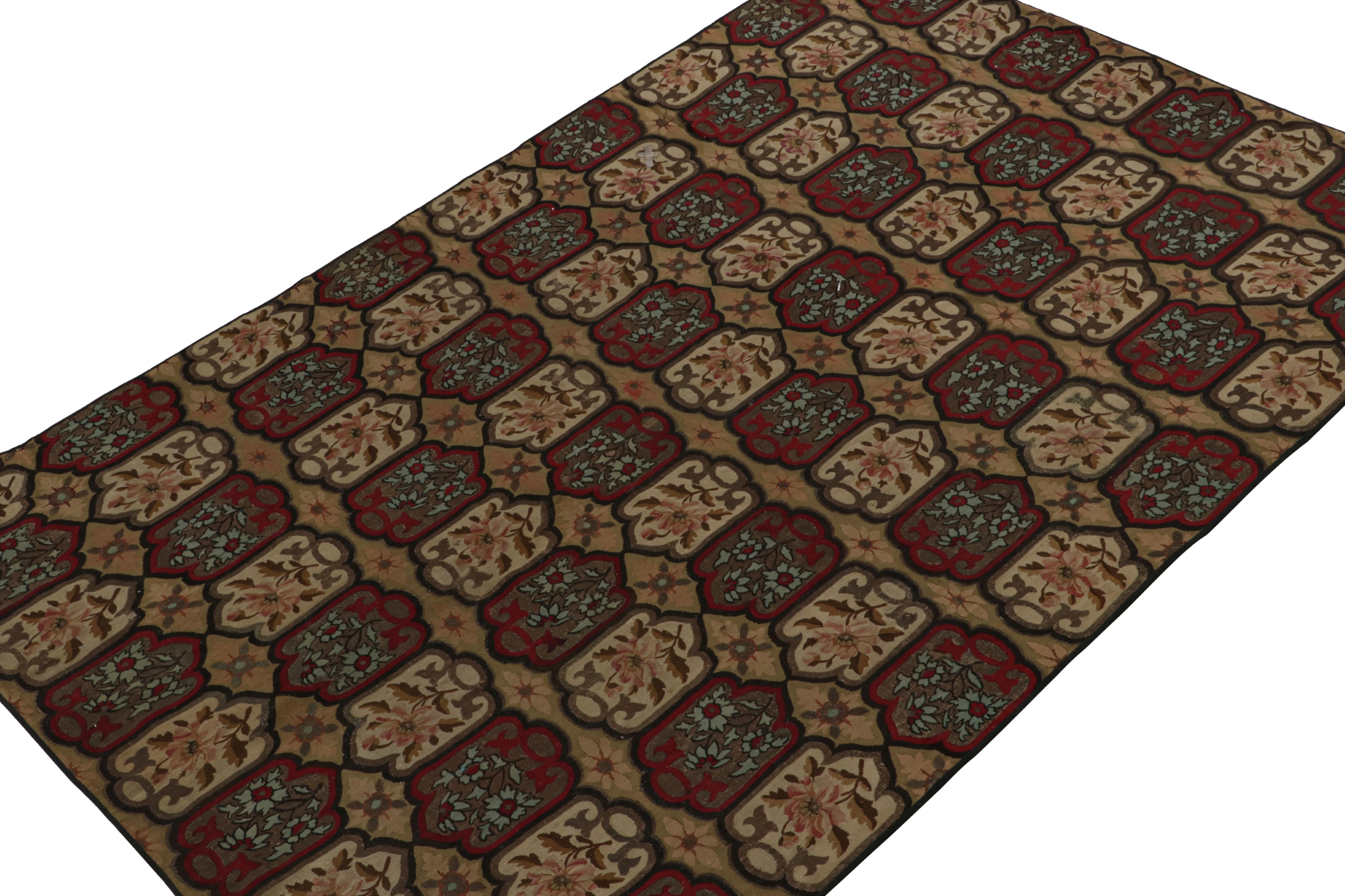 Antique Aubusson Flatweave Rug