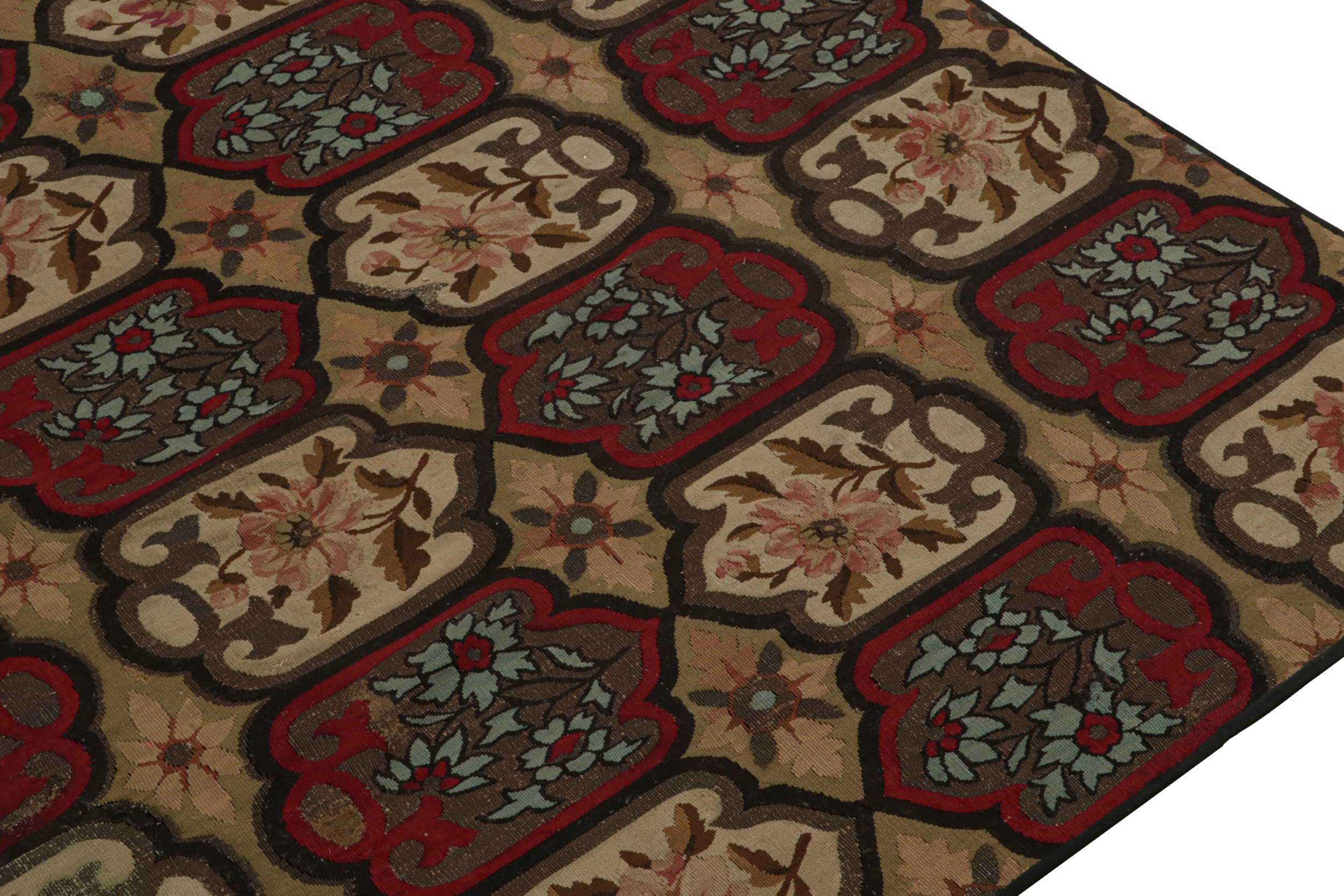 Antique Aubusson Flatweave Rug