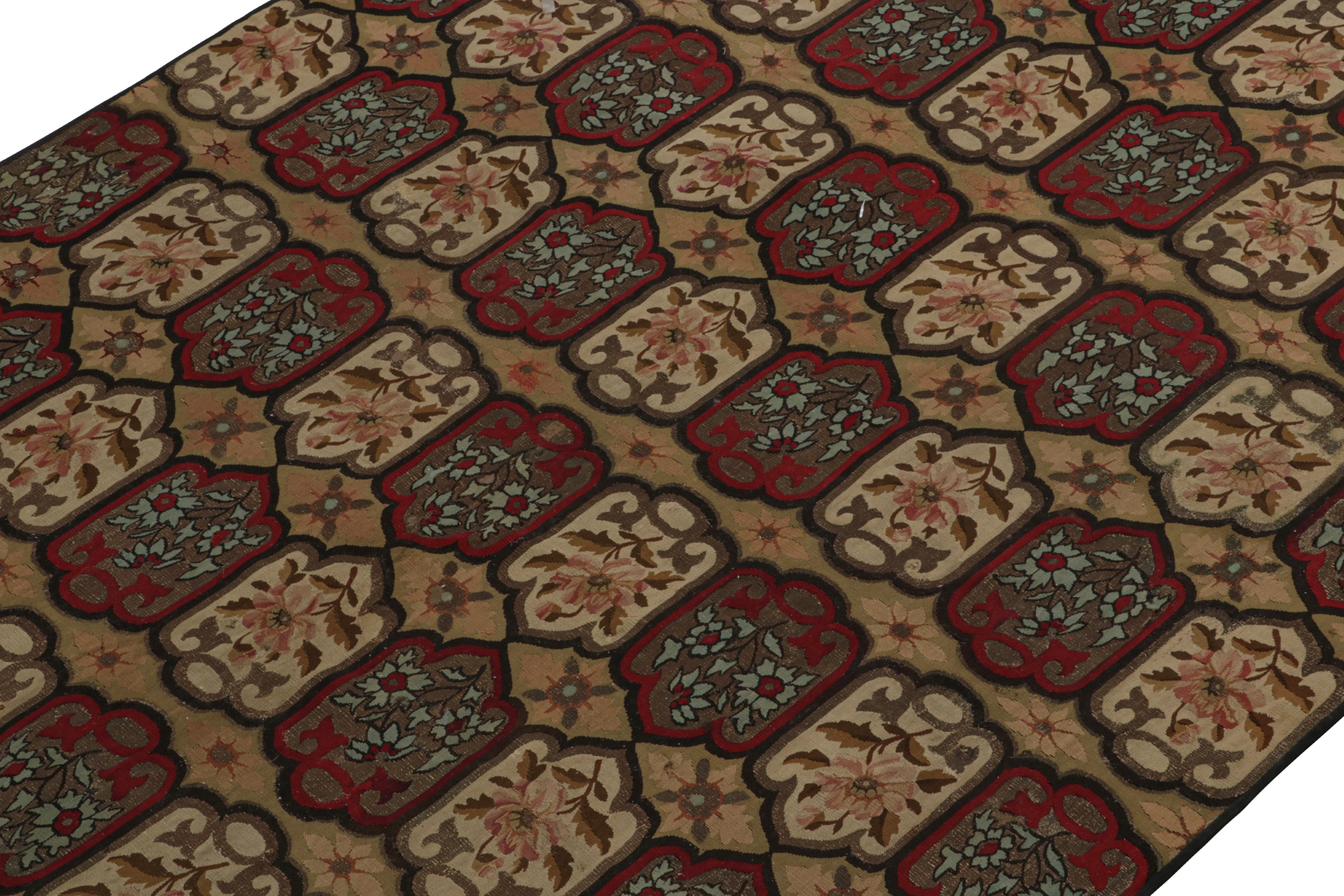 Antique Aubusson Flatweave Rug
