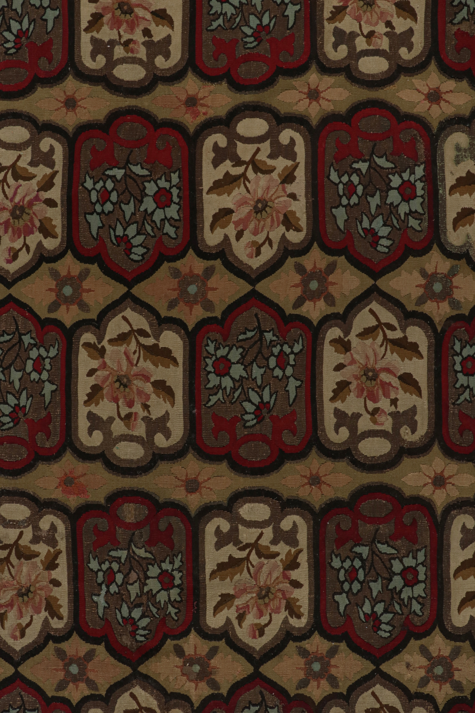 Antique Aubusson Flatweave Rug