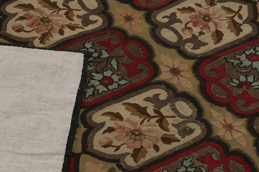 Antique Aubusson Flatweave Rug
