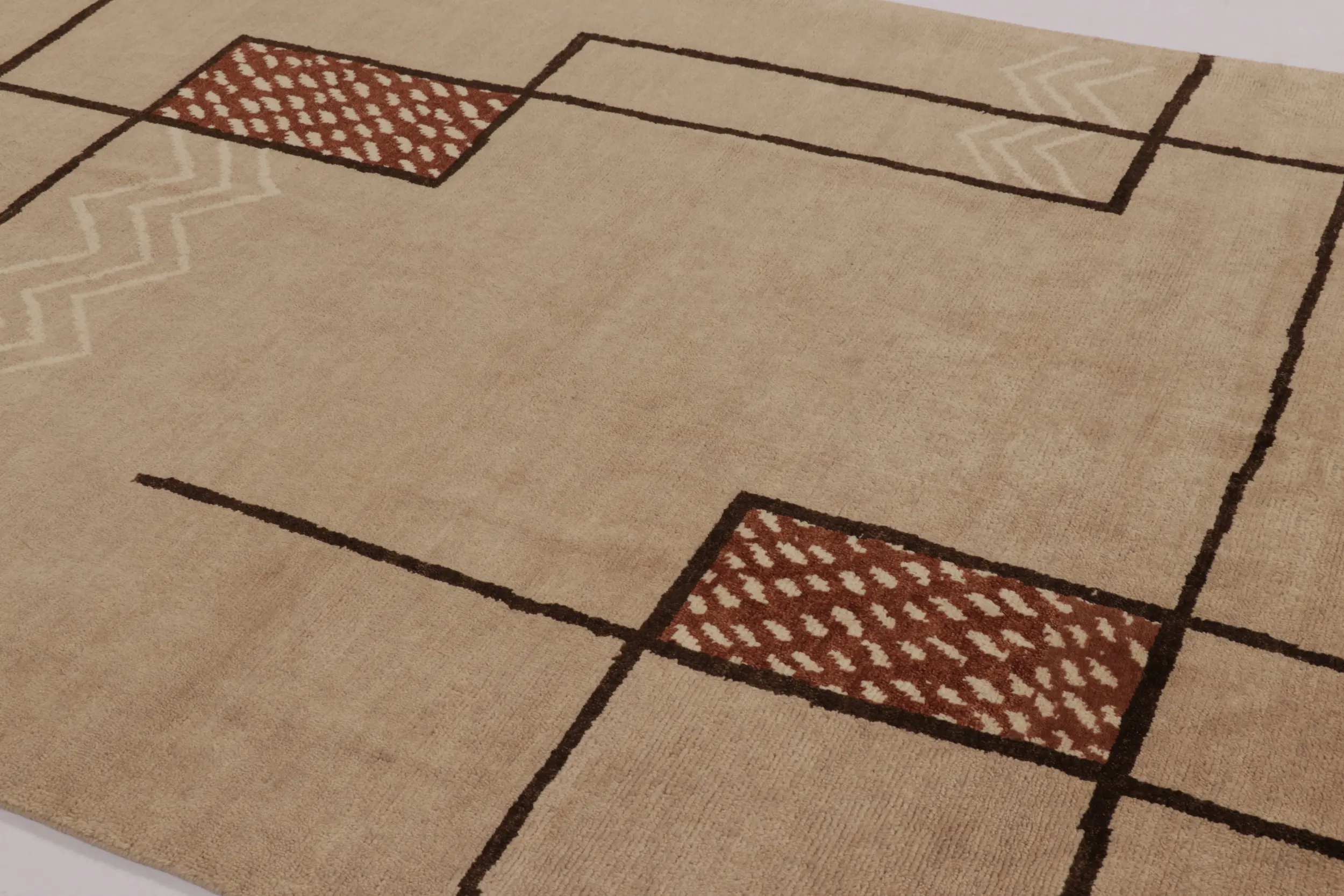 French Art Deco Geometric Rug