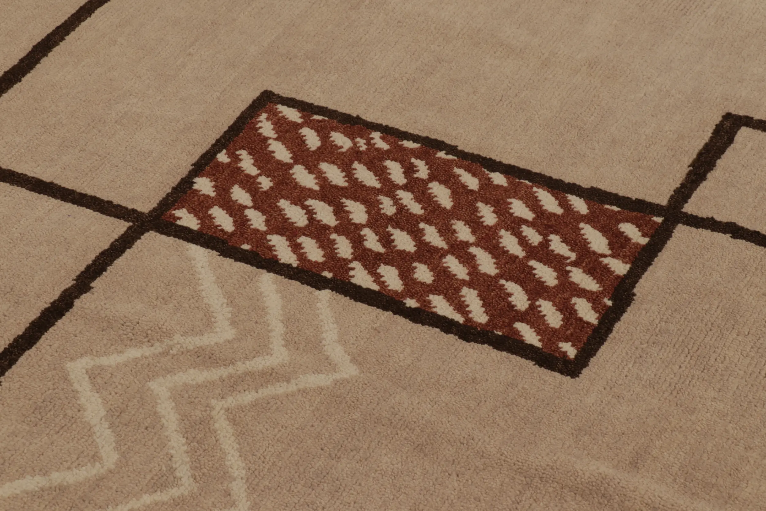 French Art Deco Geometric Rug