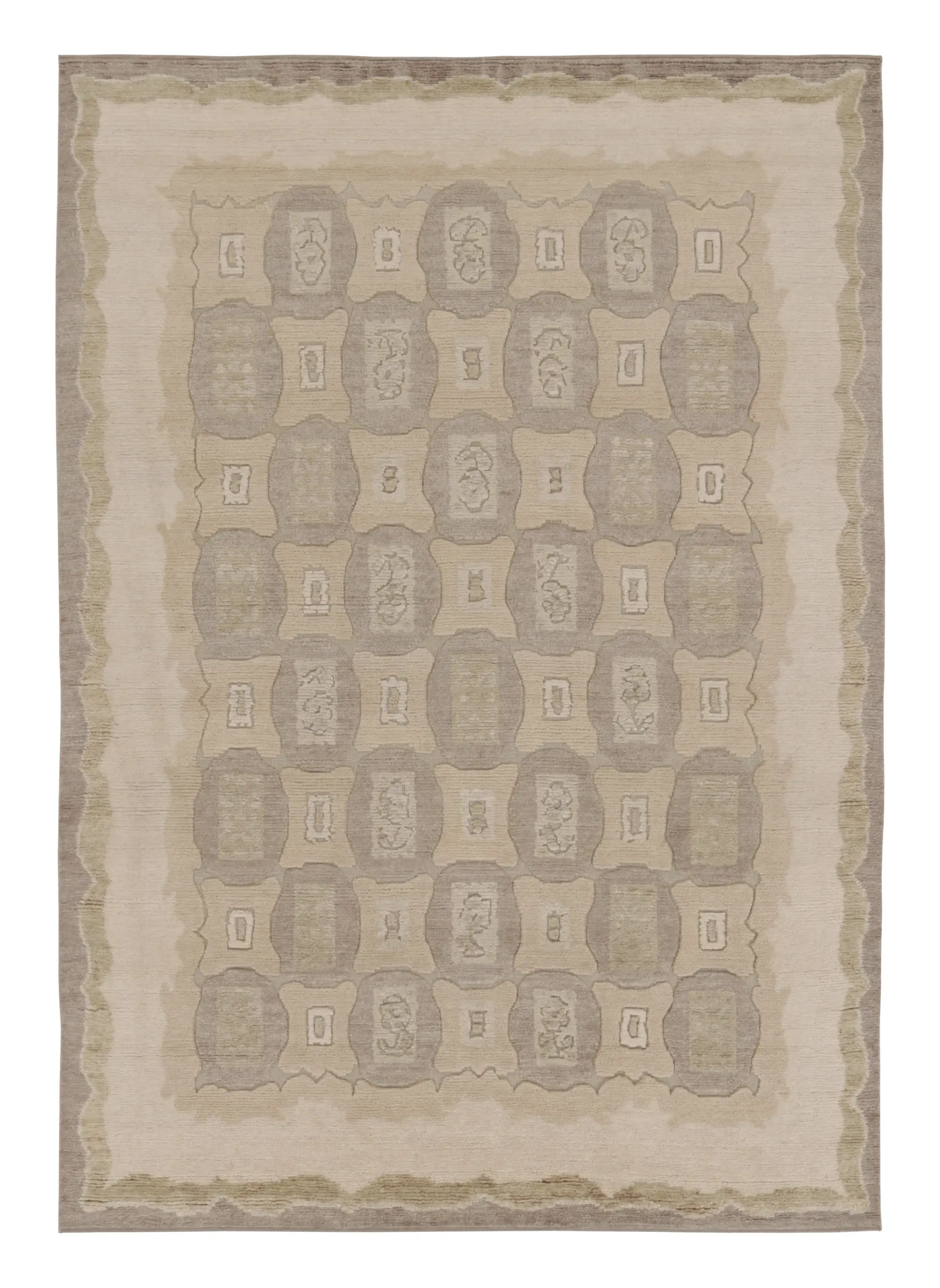 French Art Deco Geometric Rug