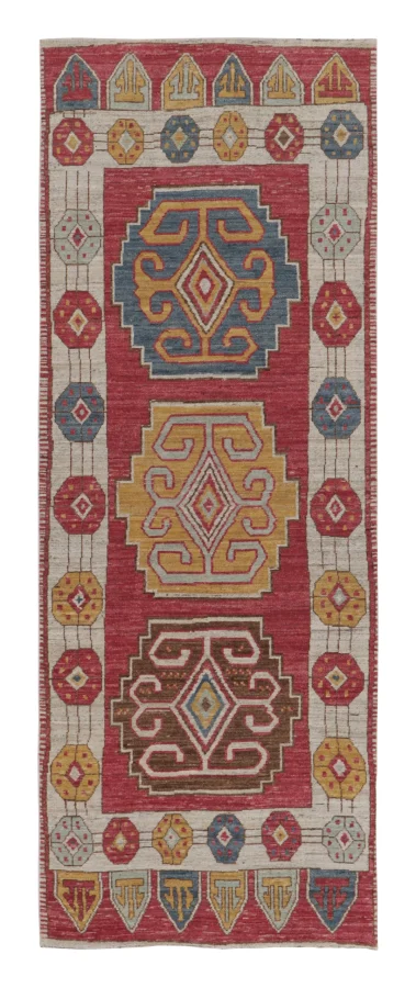 Rug & Kilim’s Traditional Konya Rug with Polychromatic Medallions