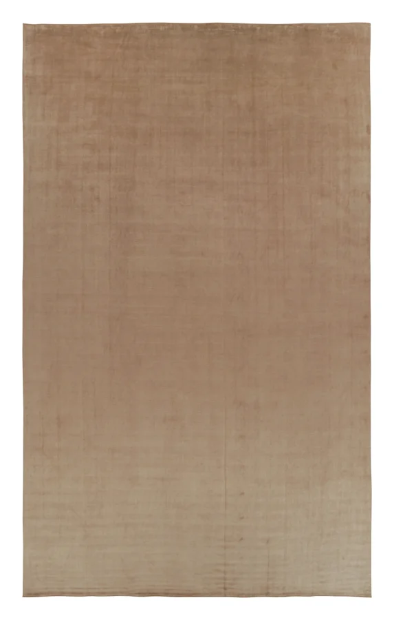 Rug & Kilim’s Oversized Contemporary Textural Rug in Beige & Brown Tones