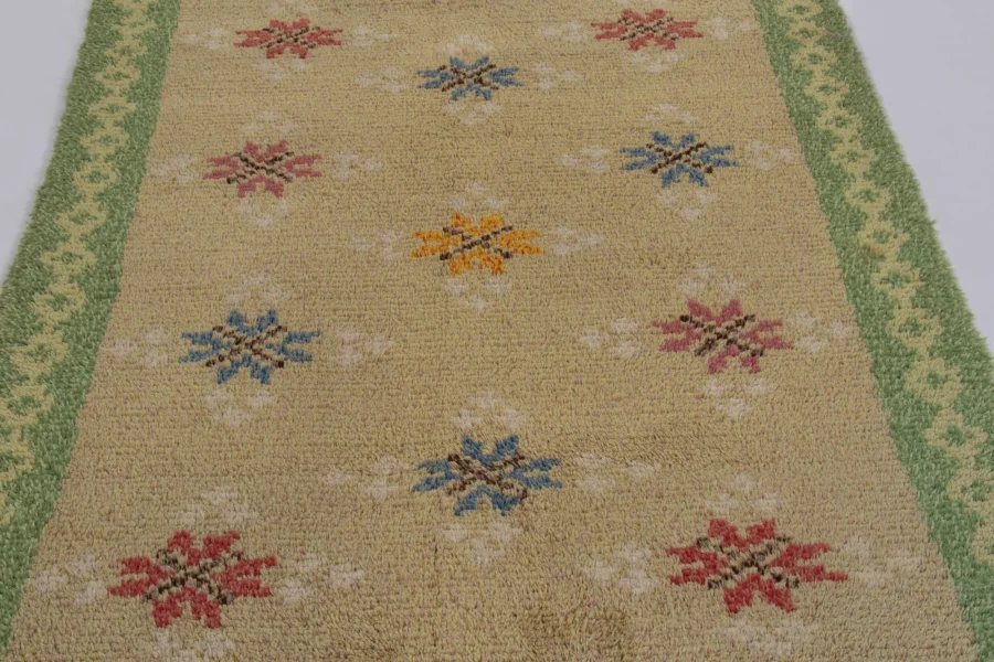 Vintage Swedish Rya Rug