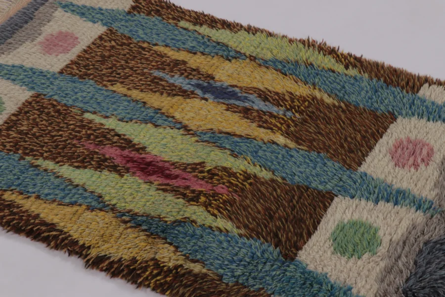 Vintage Swedish Rya Rug