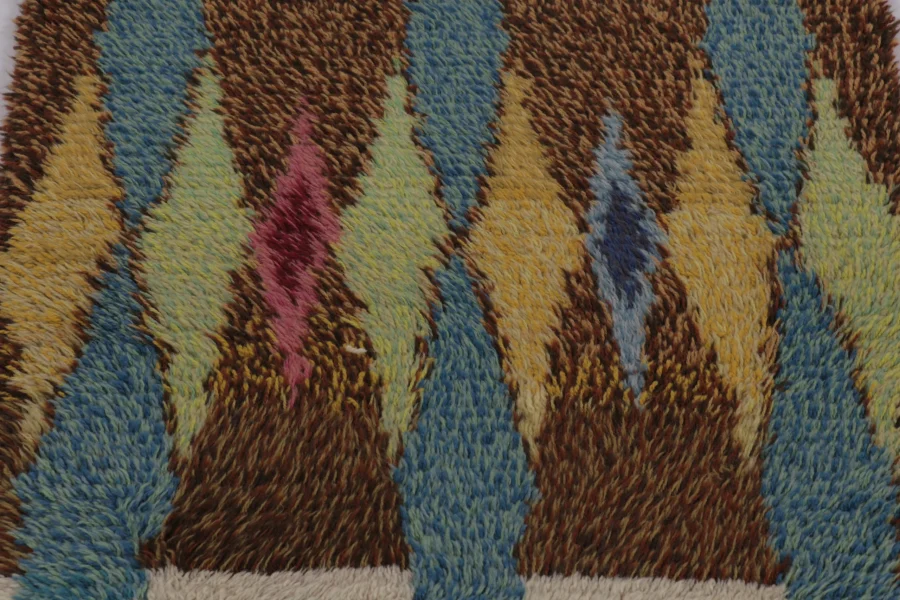 Vintage Swedish Rya Rug