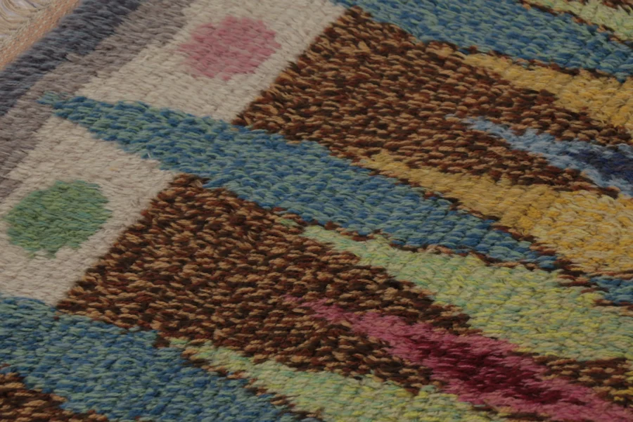 Vintage Swedish Rya Rug