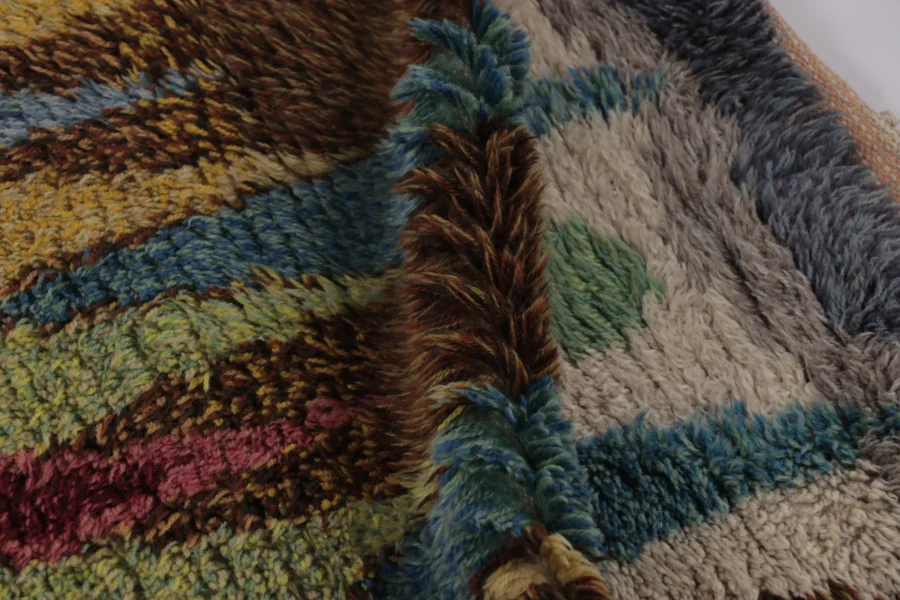Vintage Swedish Rya Rug
