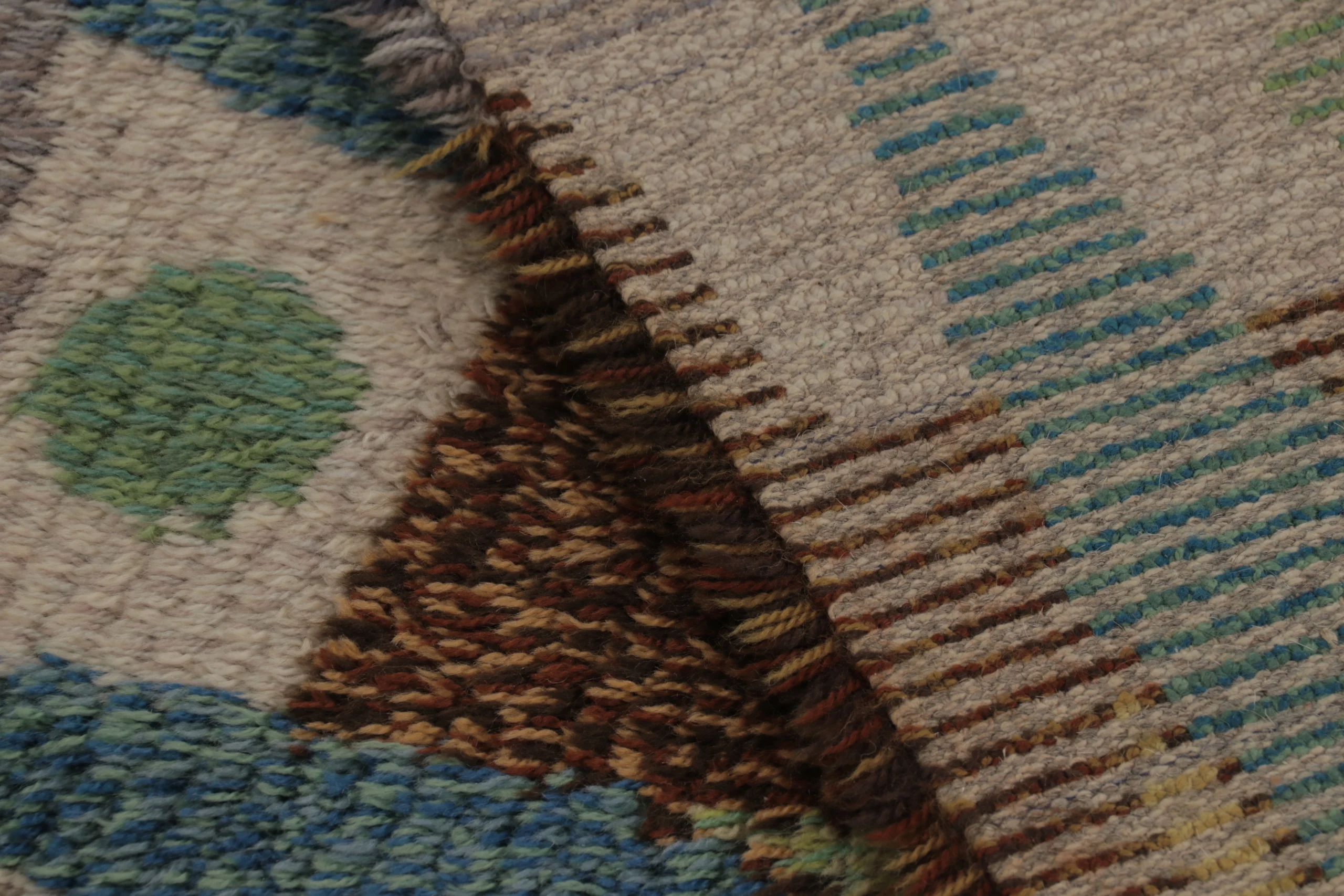 Vintage Swedish Rya Rug