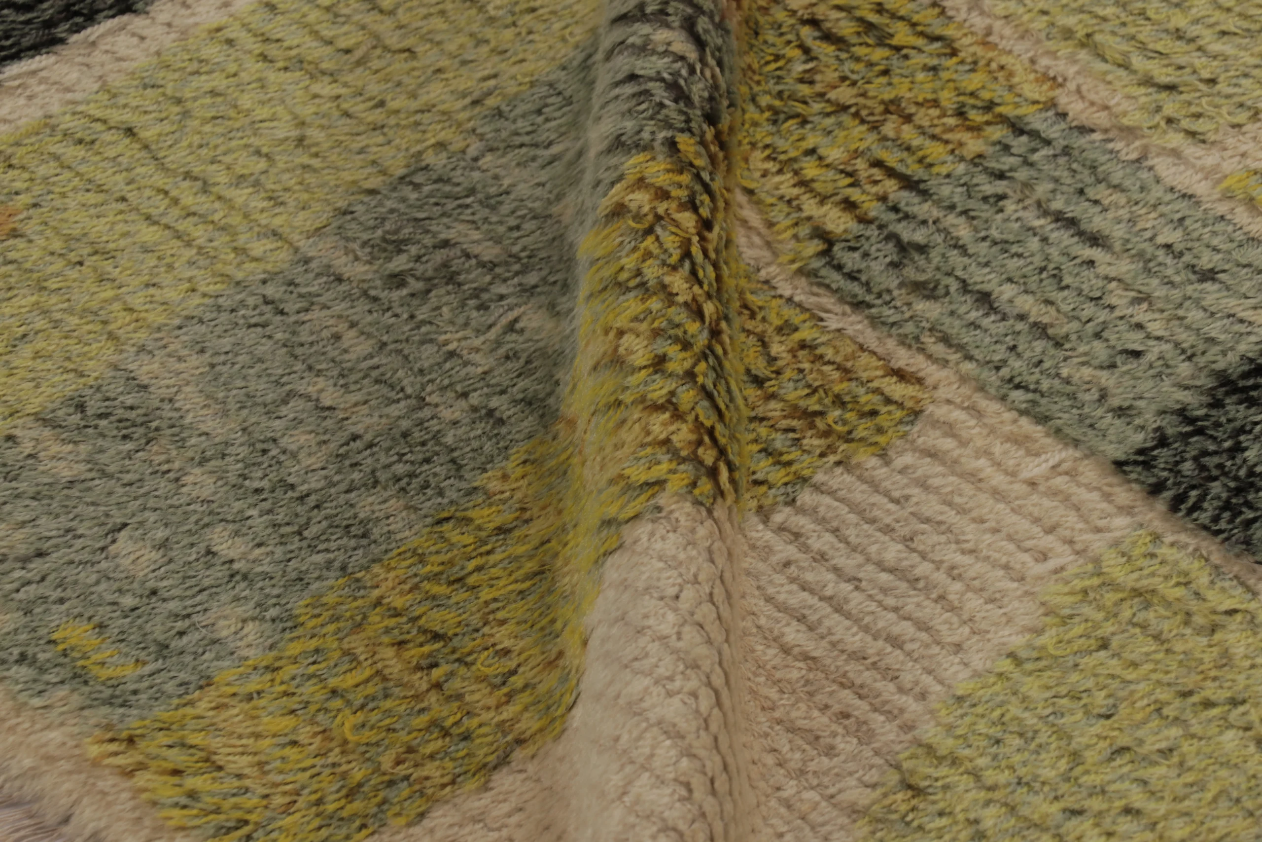Vintage Swedish Rya Rug