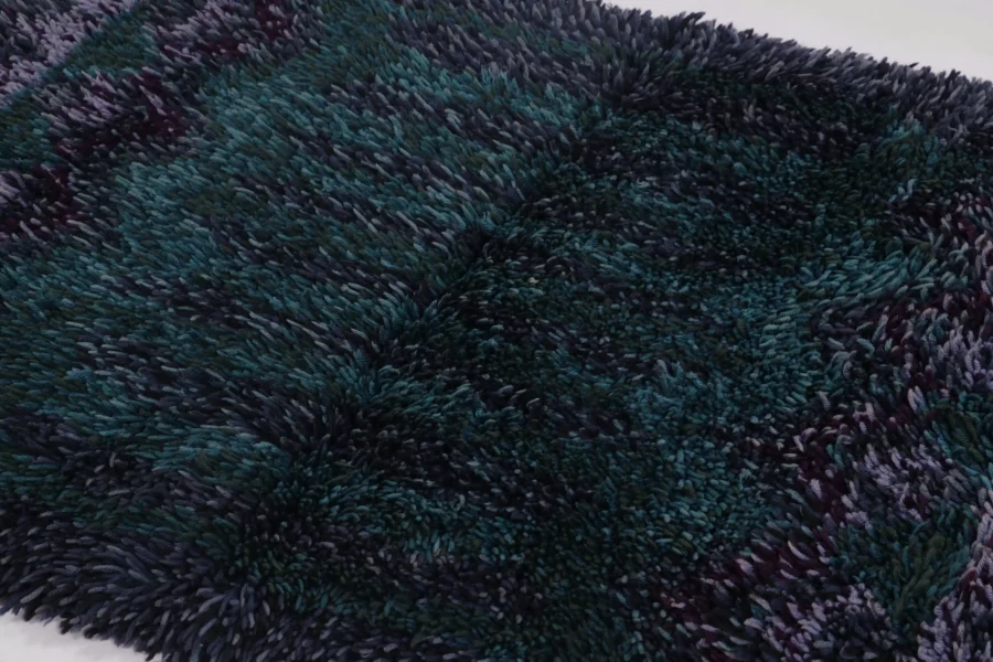 Vintage Swedish Geometric Rug