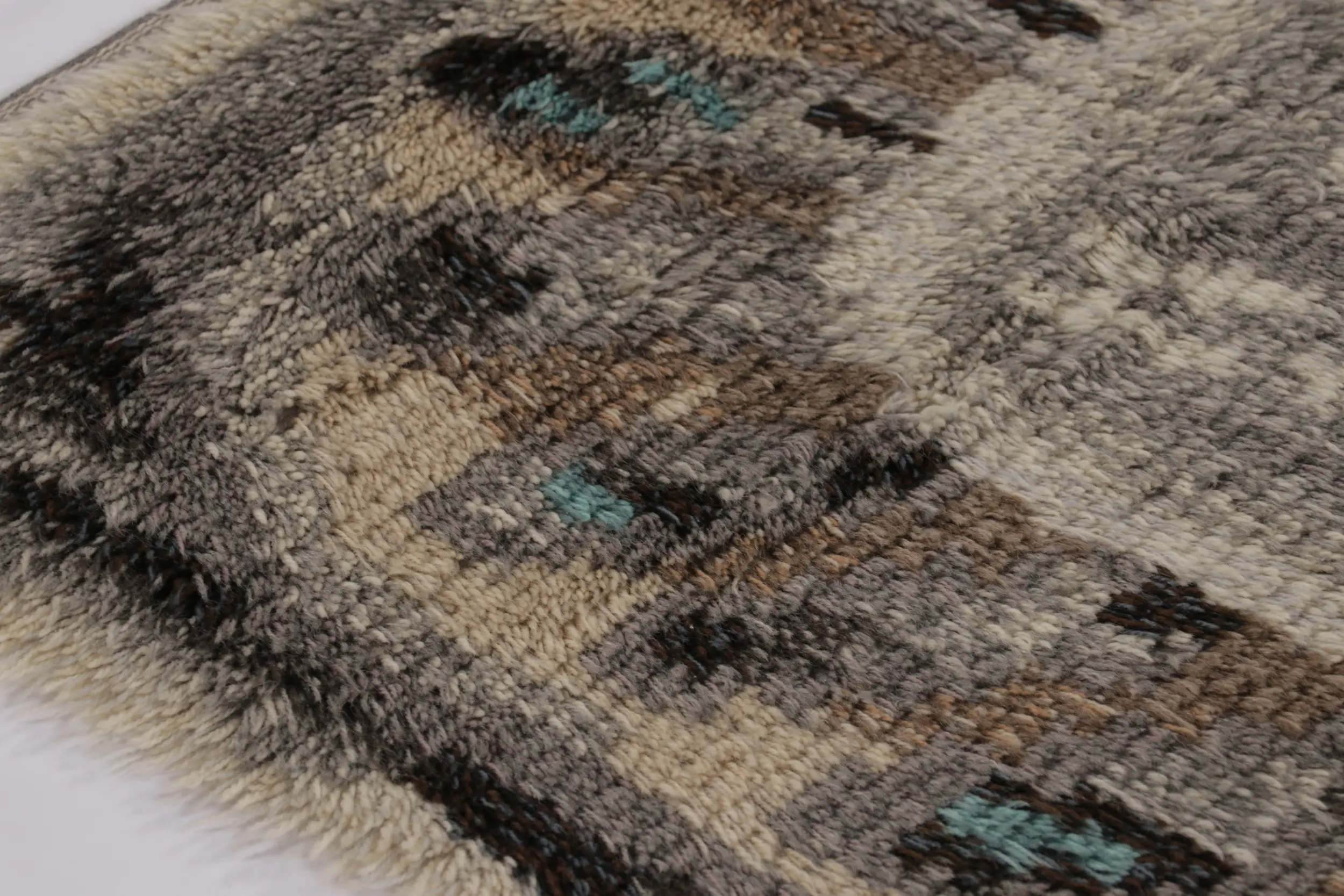 Vintage Swedish Geometric Rug
