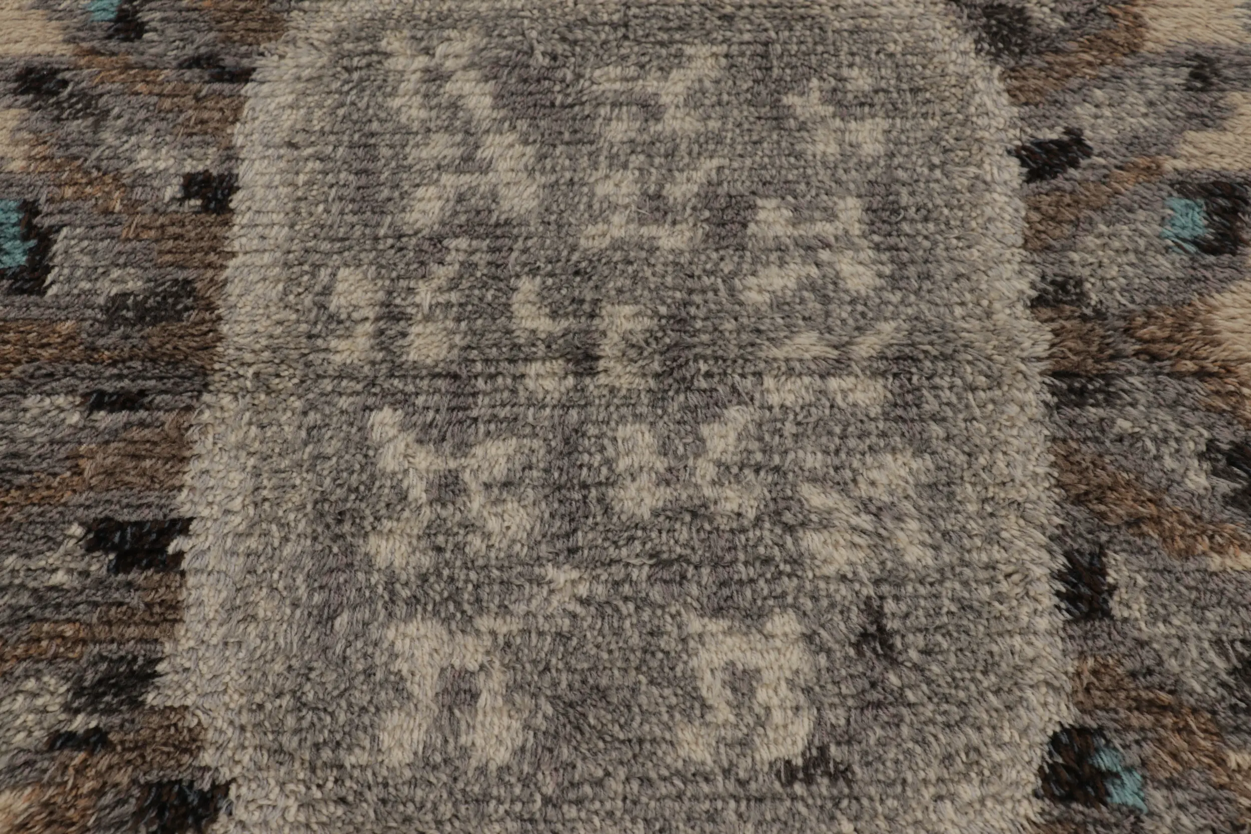 Vintage Swedish Geometric Rug