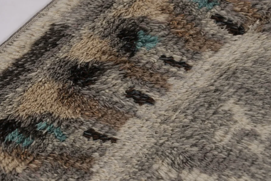 Vintage Swedish Geometric Rug