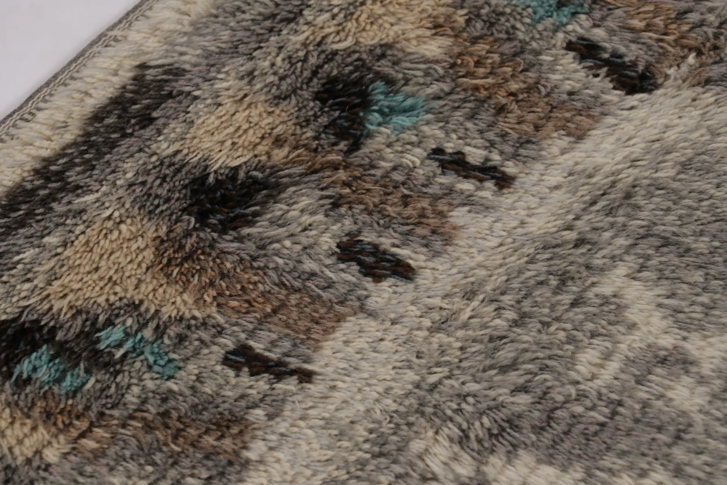 Vintage Swedish Geometric Rug