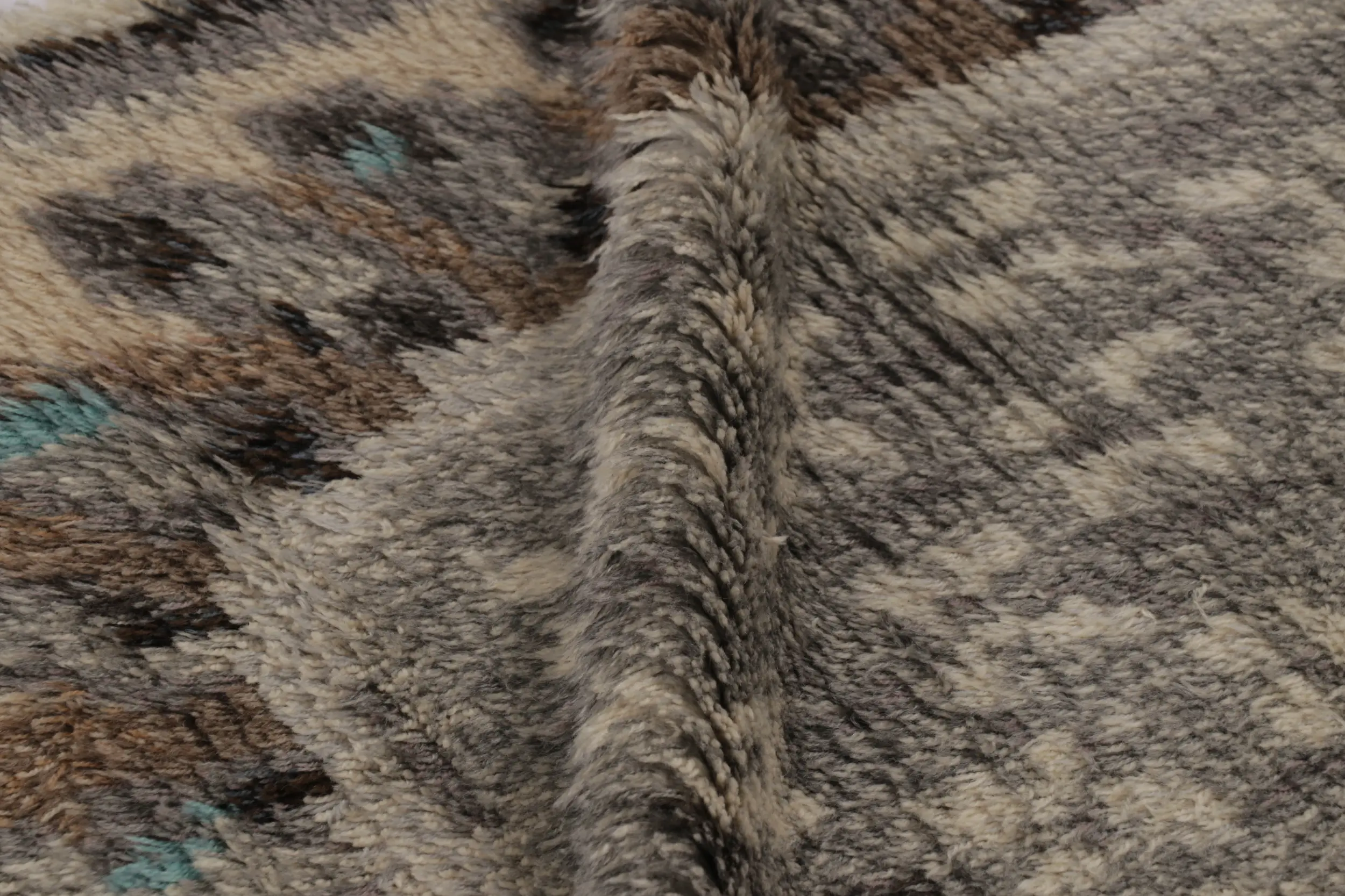 Vintage Swedish Geometric Rug