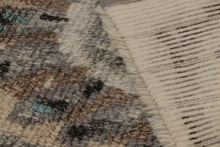 Vintage Swedish Geometric Rug