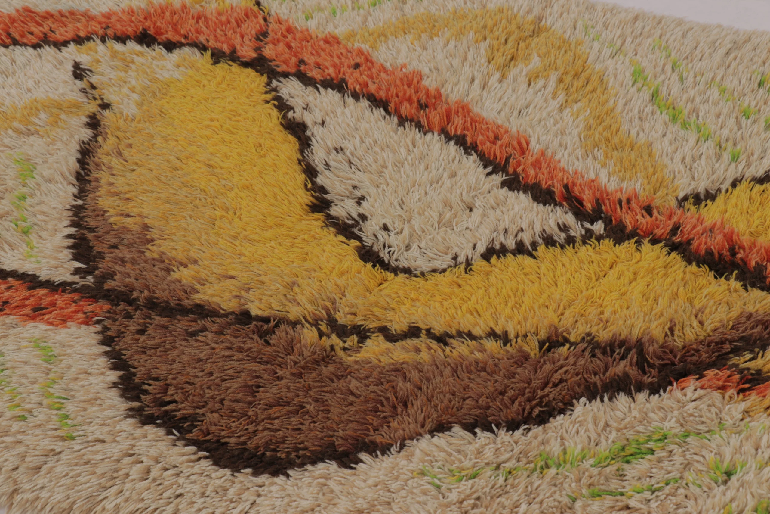 Vintage Swedish Rya Rug