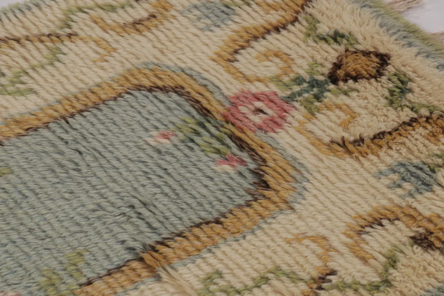 Vintage Swedish Rya Rug