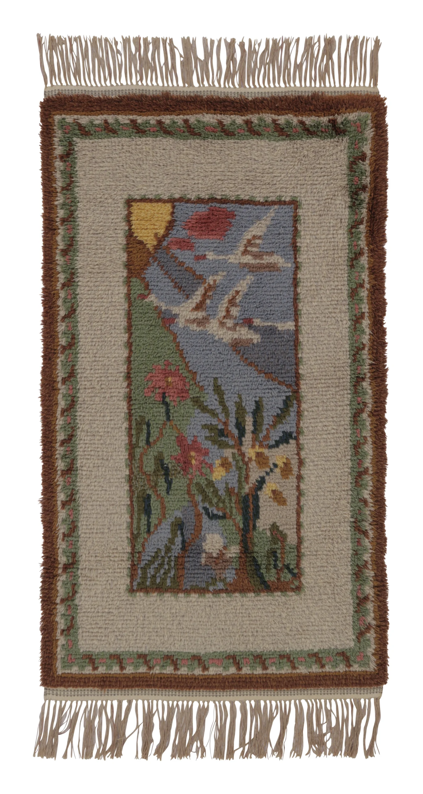Vintage Swedish Rya Rug