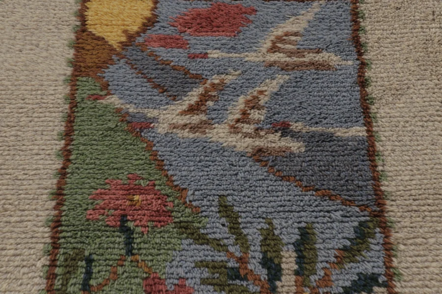 Vintage Swedish Rya Rug