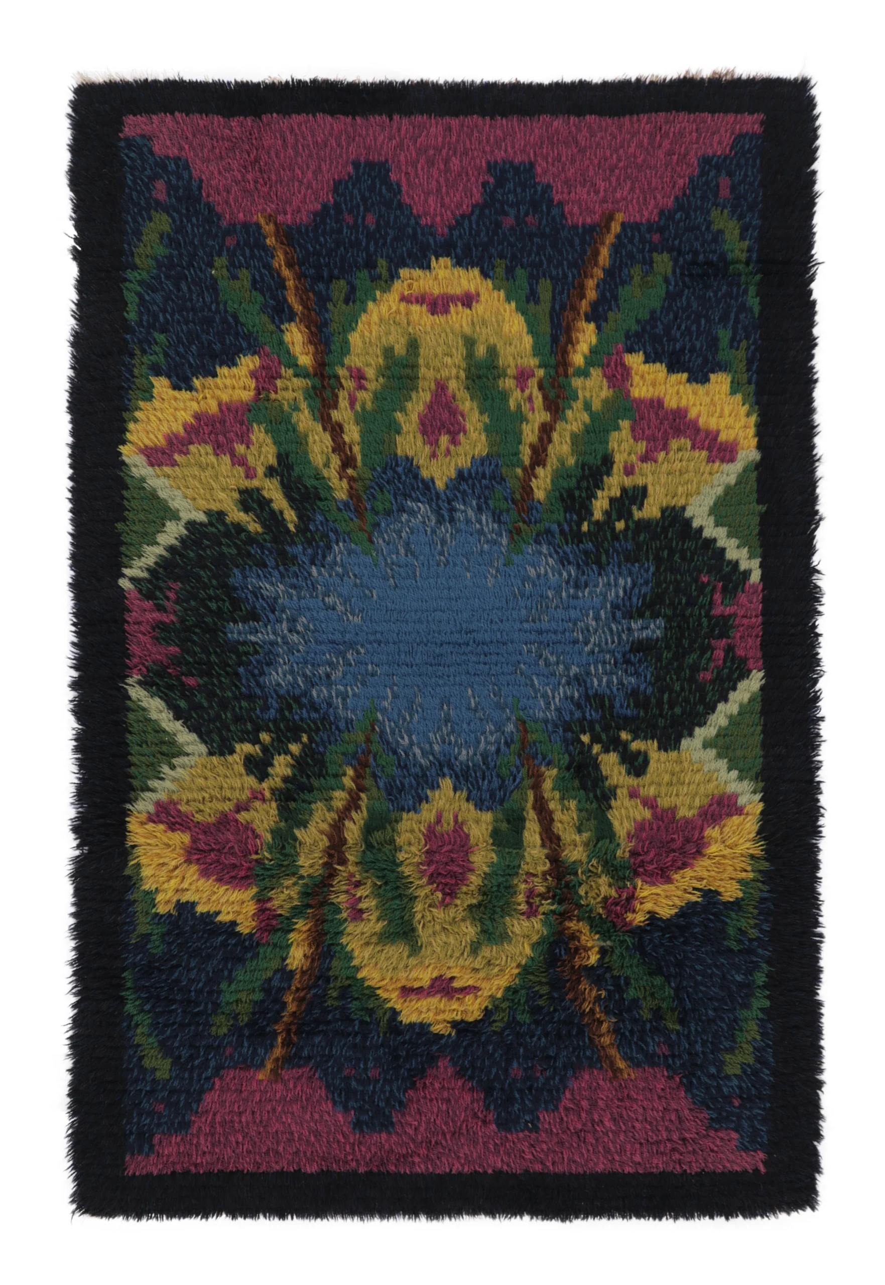 Vintage Swedish Rya Rug