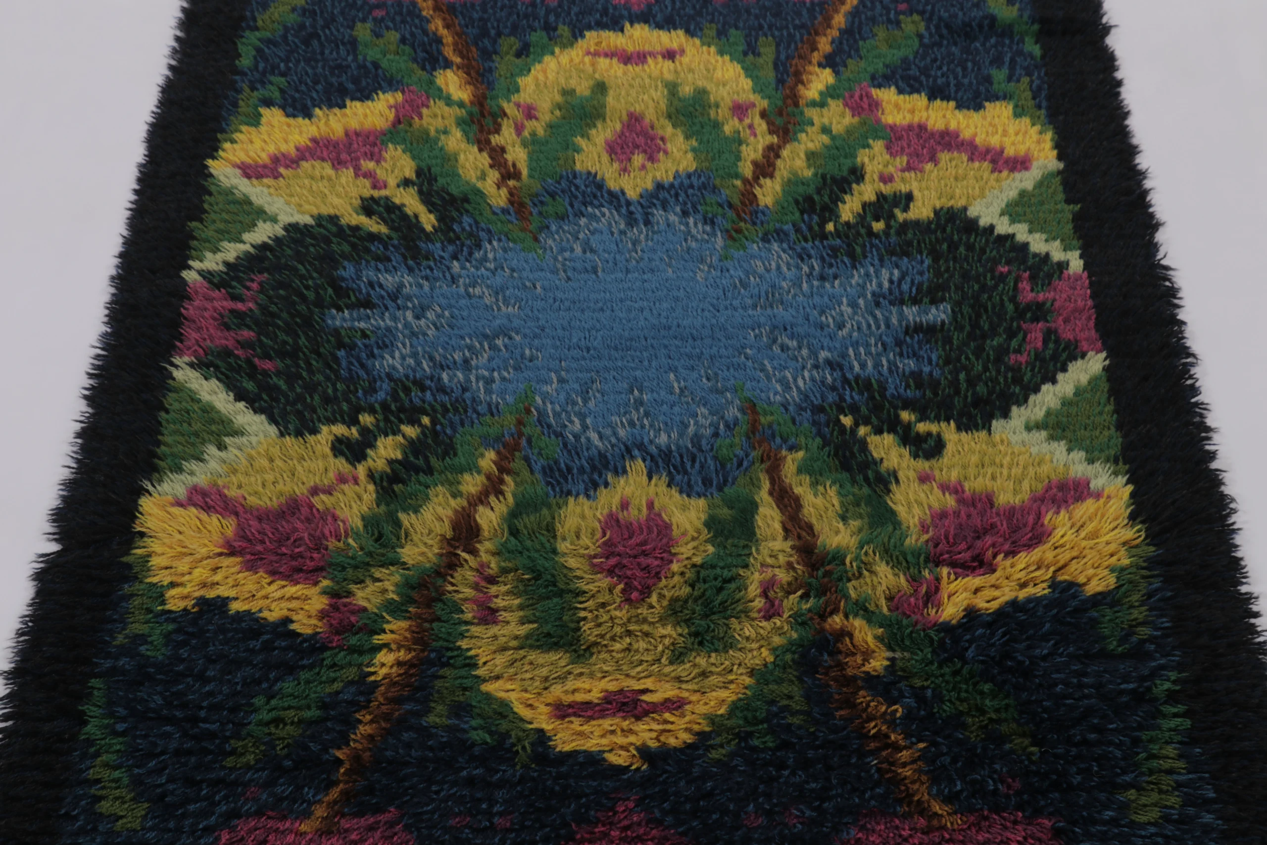 Vintage Swedish Rya Rug