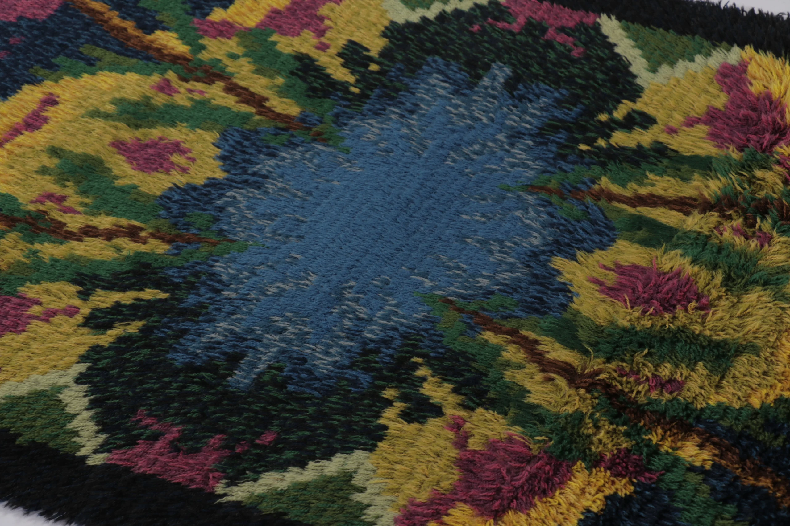 Vintage Swedish Rya Rug