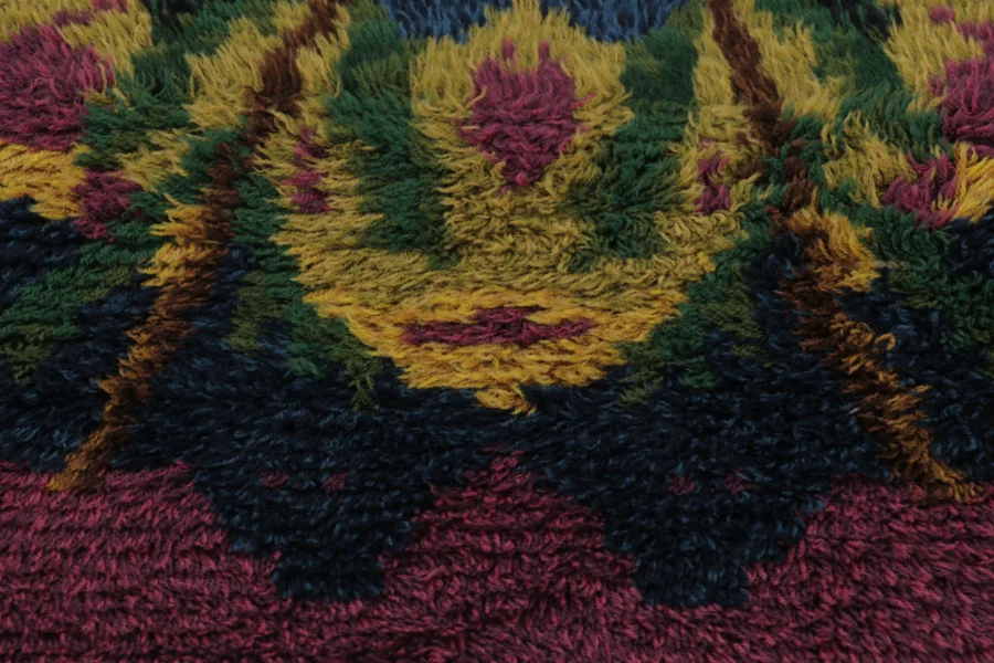 Vintage Swedish Rya Rug