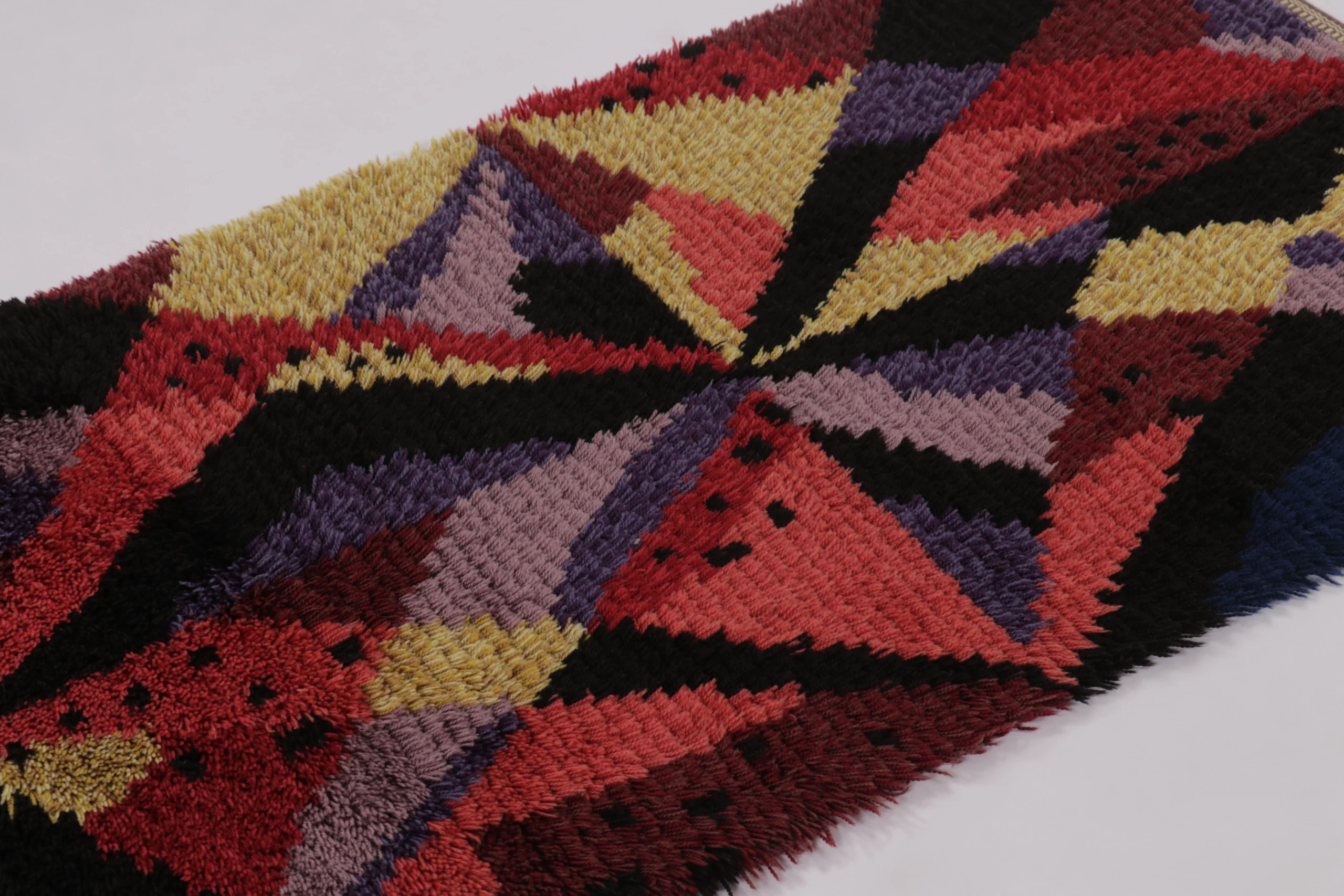 Vintage Swedish Rya Rug