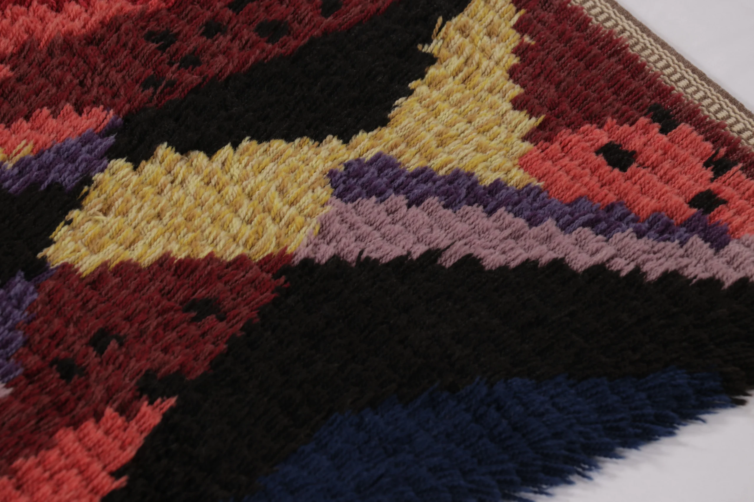 Vintage Swedish Rya Rug