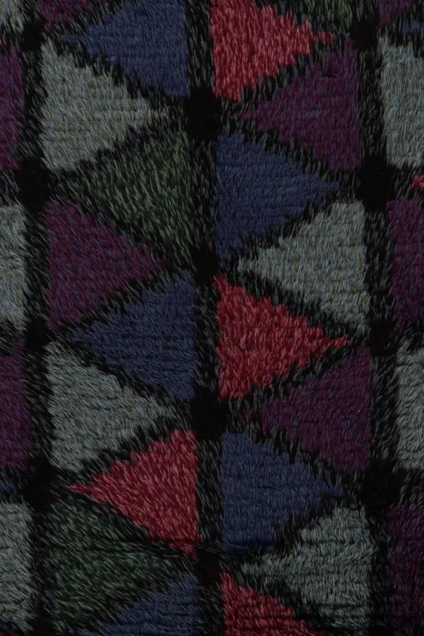 Vintage Swedish Geometric Rug