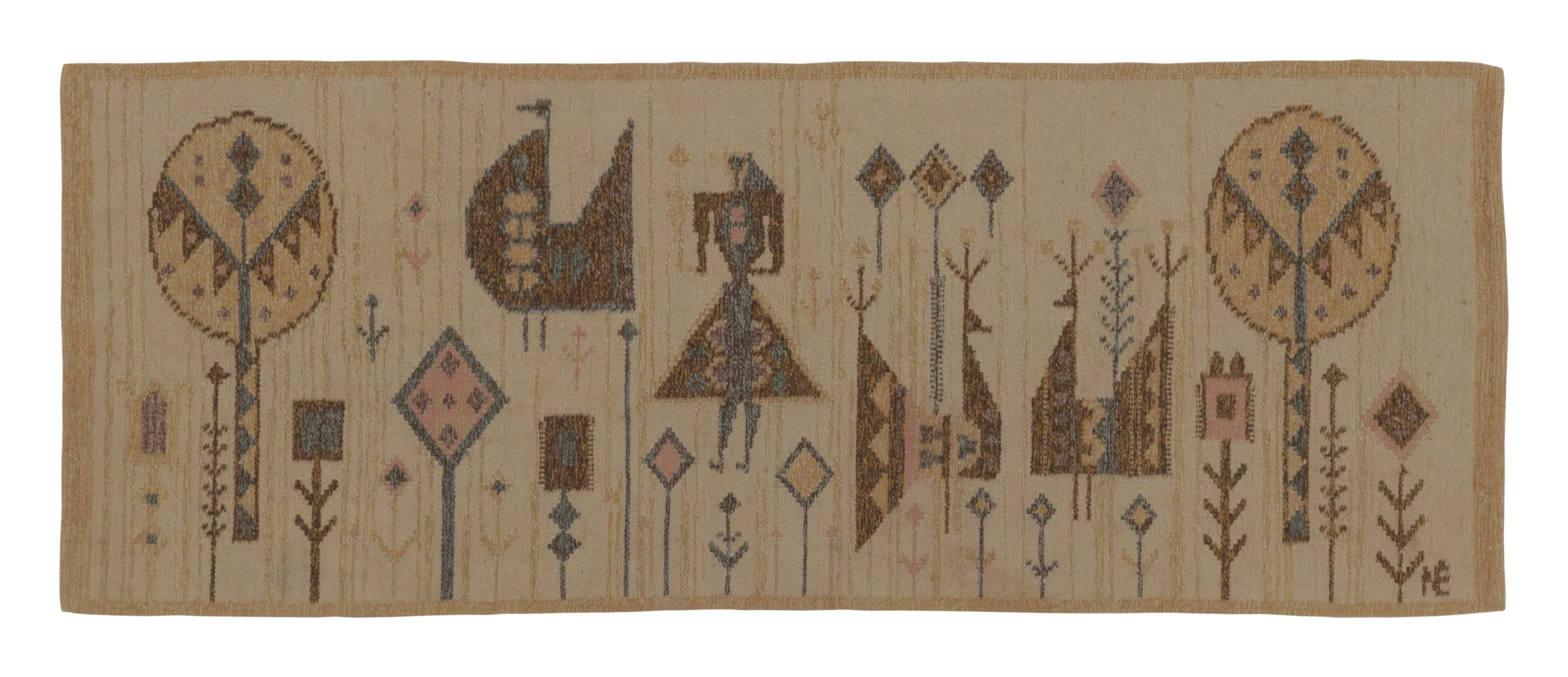 Vintage Swedish Rya Rug