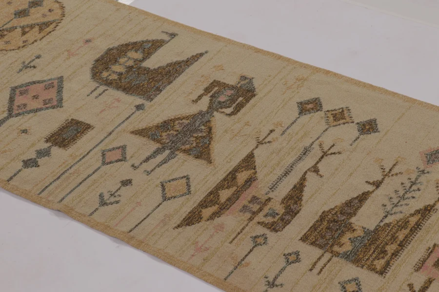 Vintage Swedish Rya Rug