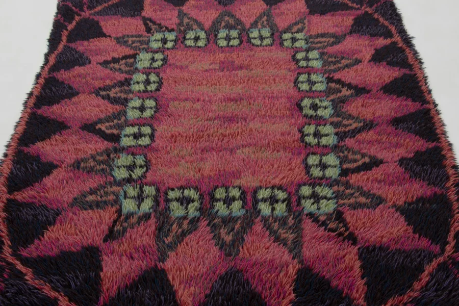 Vintage Swedish Rya Rug