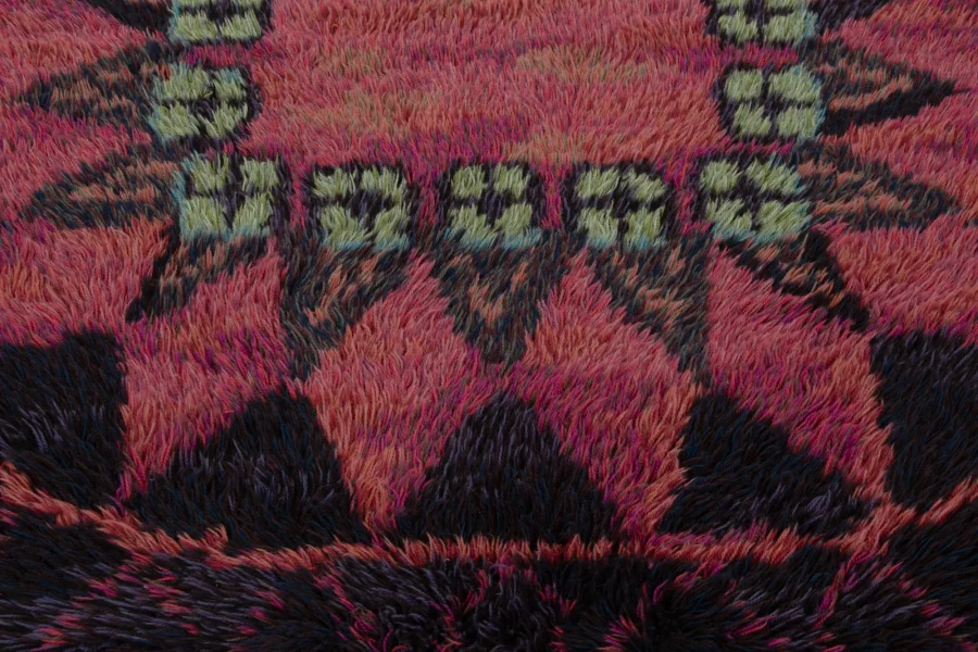 Vintage Swedish Rya Rug