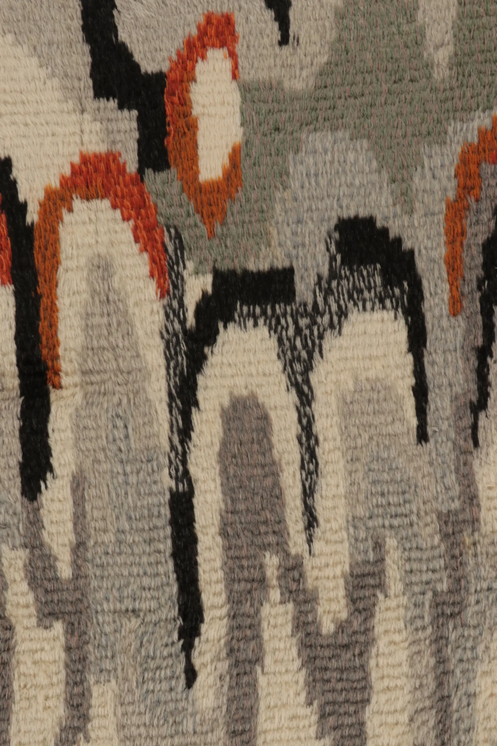 Vintage Swedish Geometric Rug