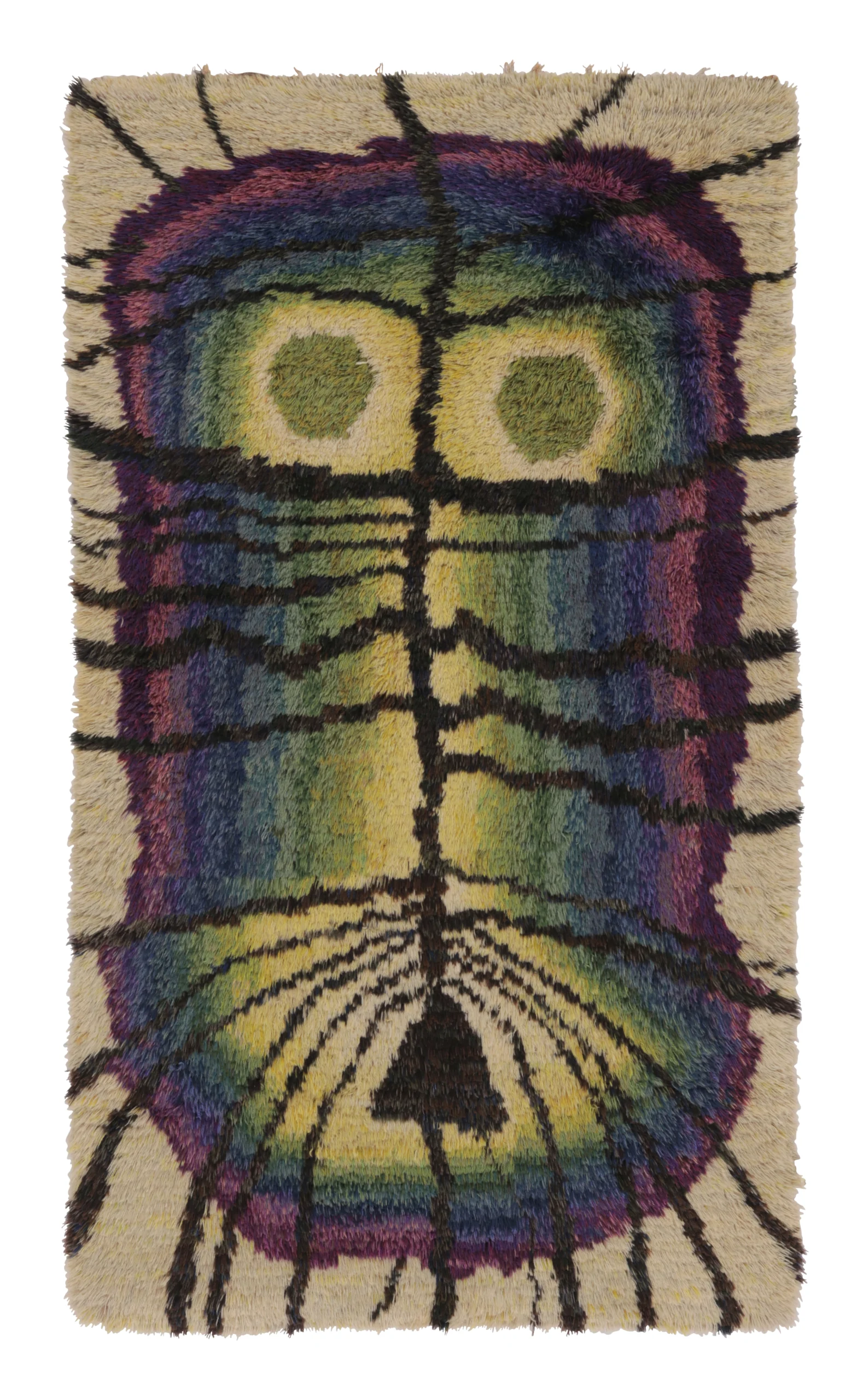 Vintage Swedish Rya Rug