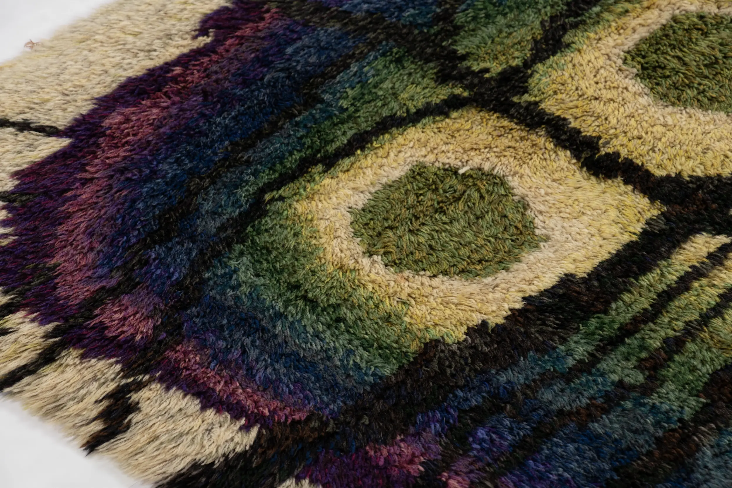 Vintage Swedish Rya Rug