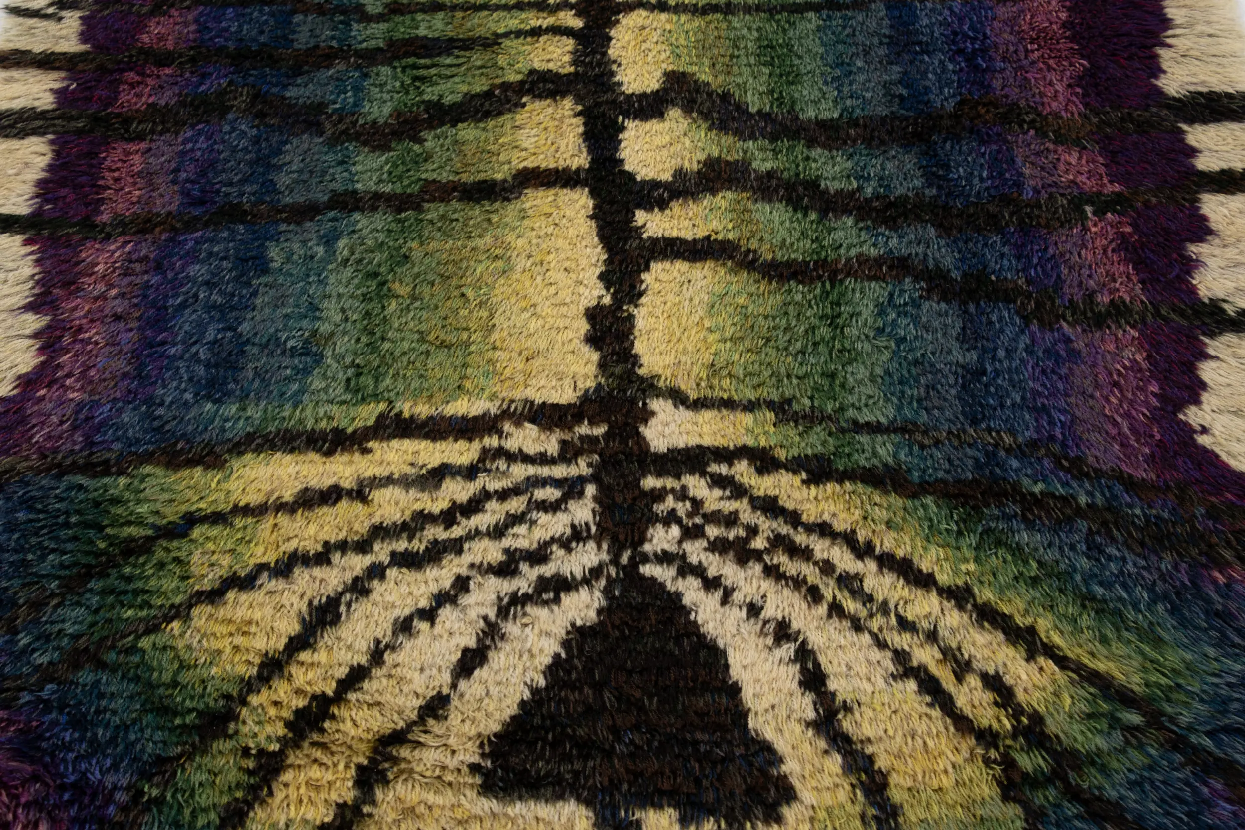 Vintage Swedish Rya Rug