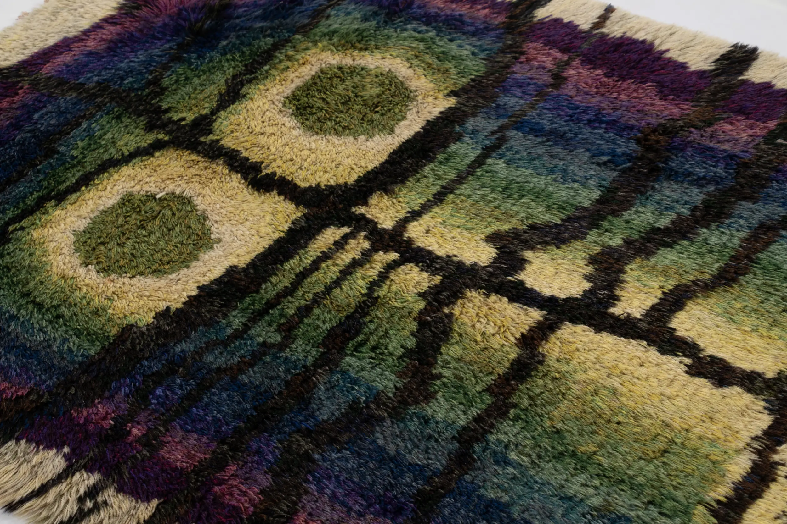 Vintage Swedish Rya Rug