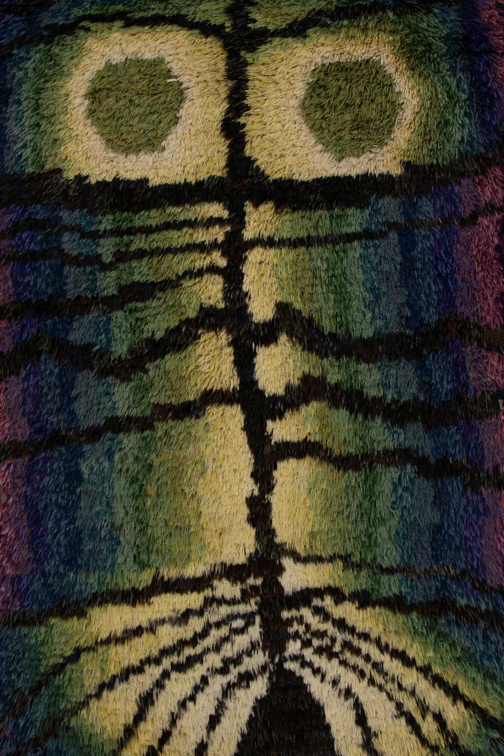 Vintage Swedish Rya Rug