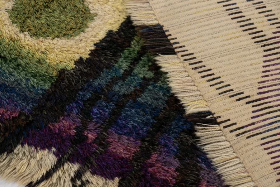 Vintage Swedish Rya Rug