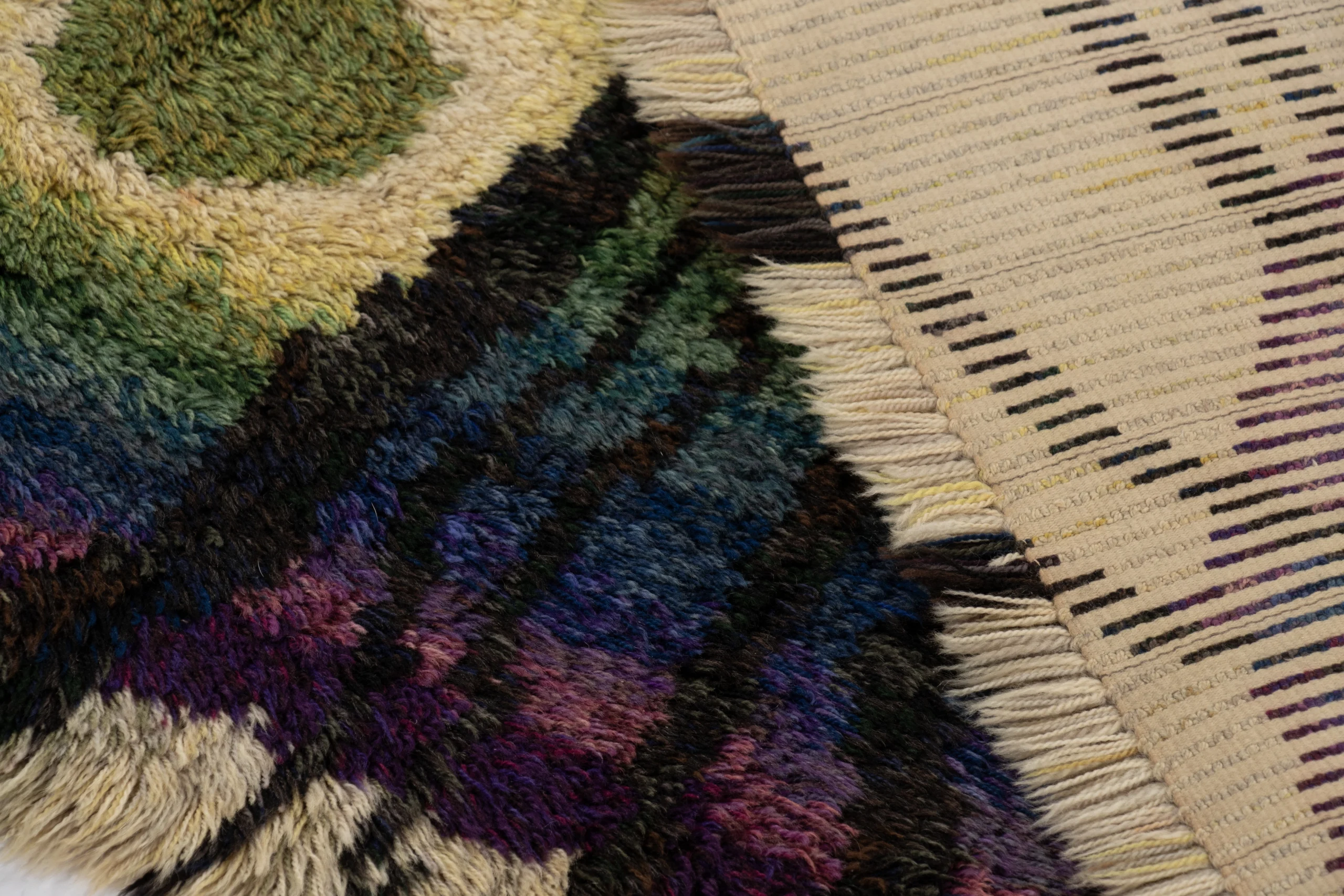 Vintage Swedish Rya Rug