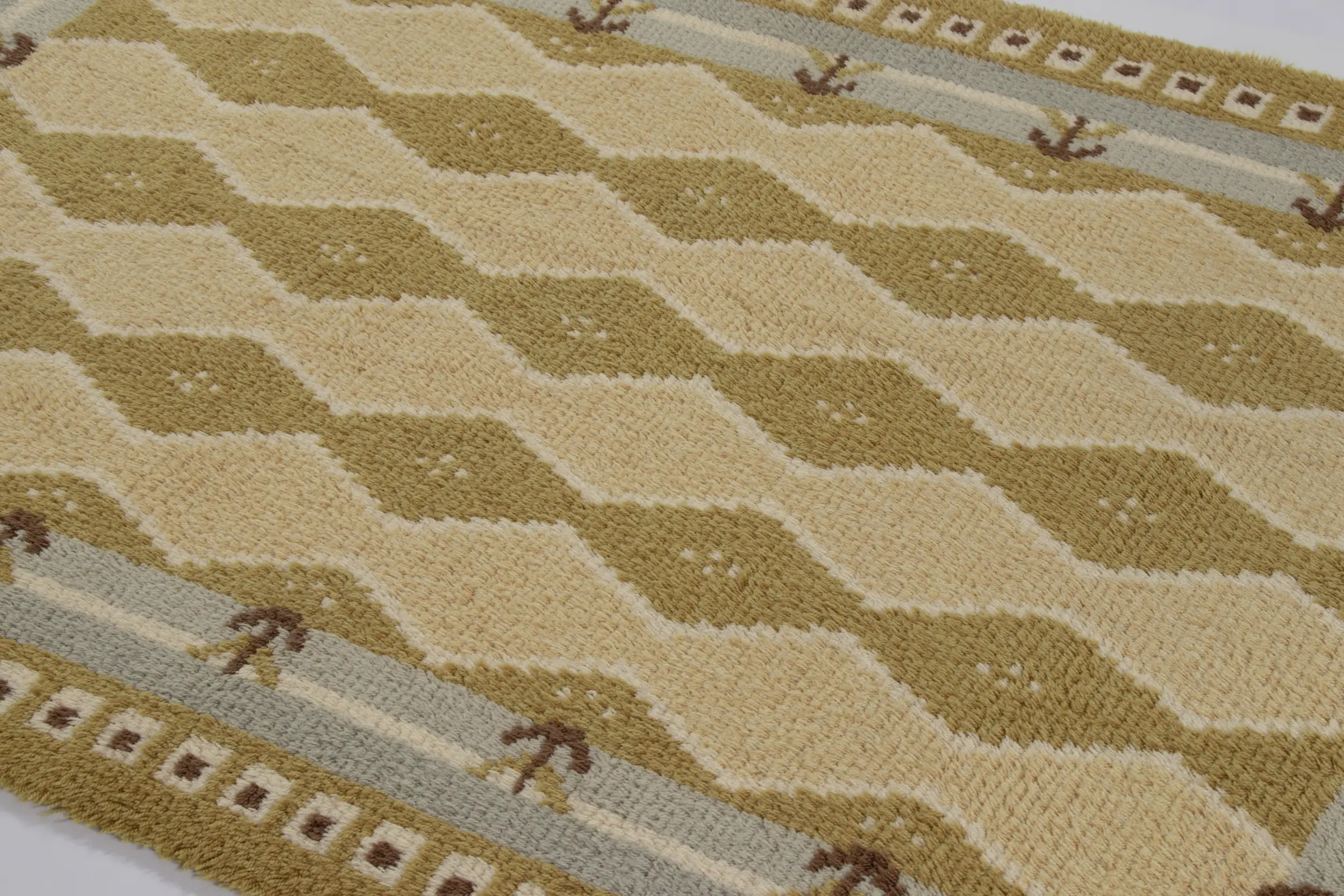 Vintage Swedish Rya Rug