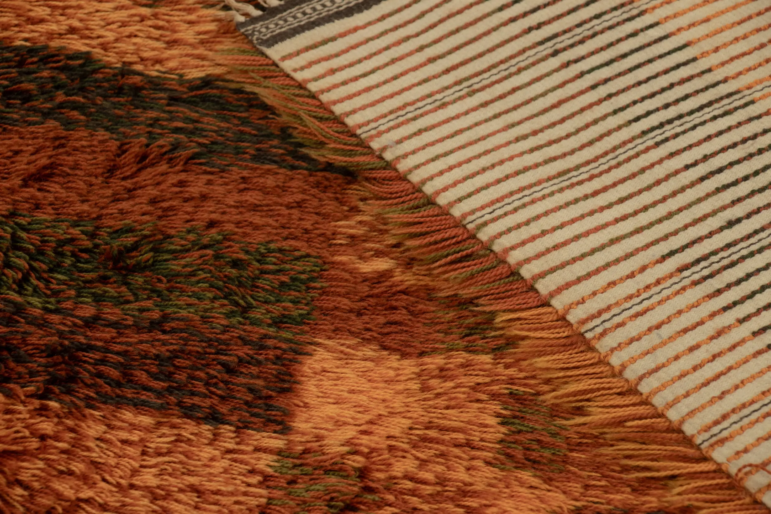Vintage Swedish Rya Rug